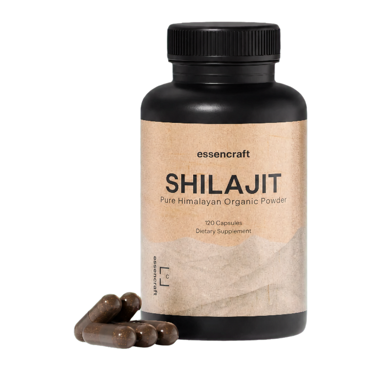 Essencraft Shilajit Capsules bottle and capsules