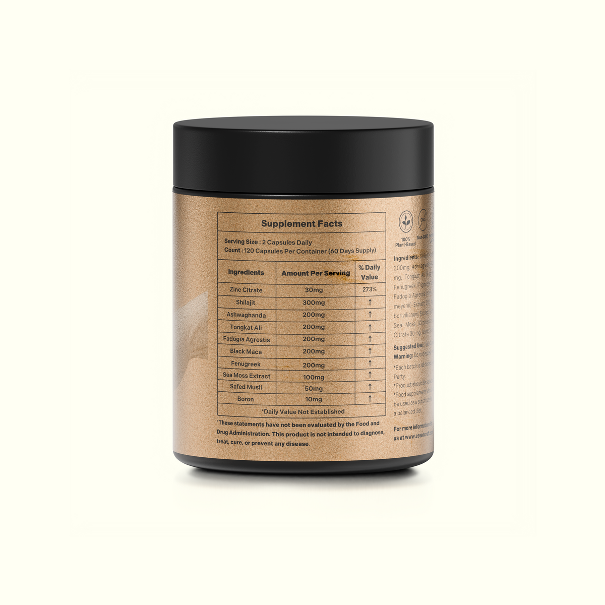 The formula, on the label