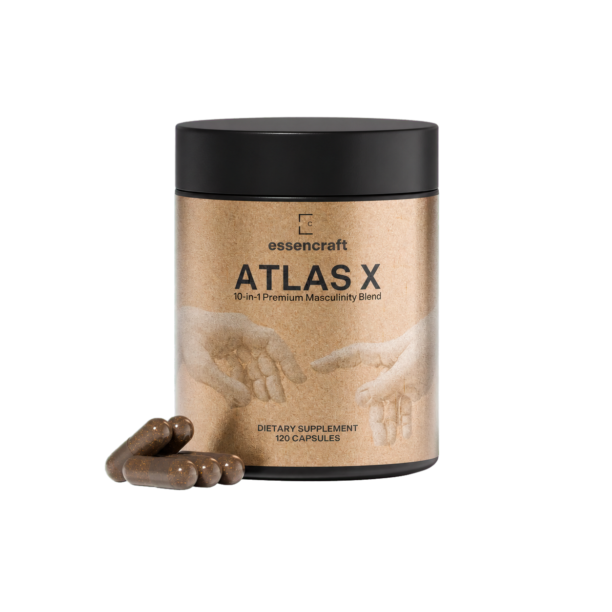 Essencraft Atlas X bottle with capsules