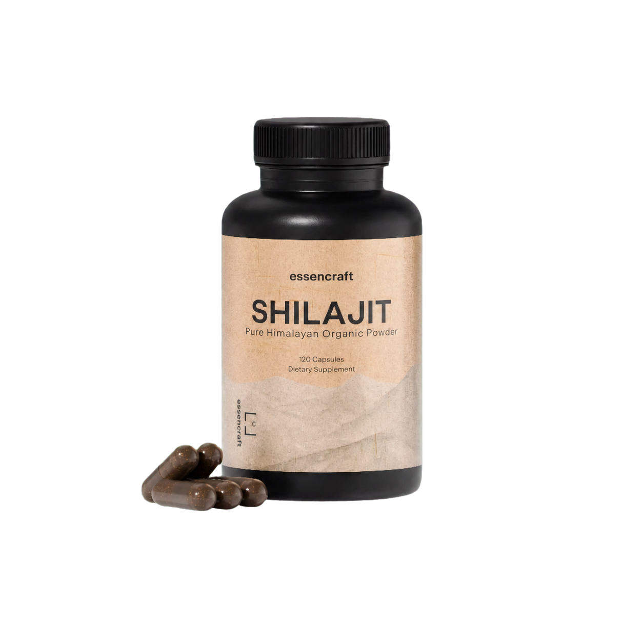 Essencraft Shilajit Capsules bottle with capsules