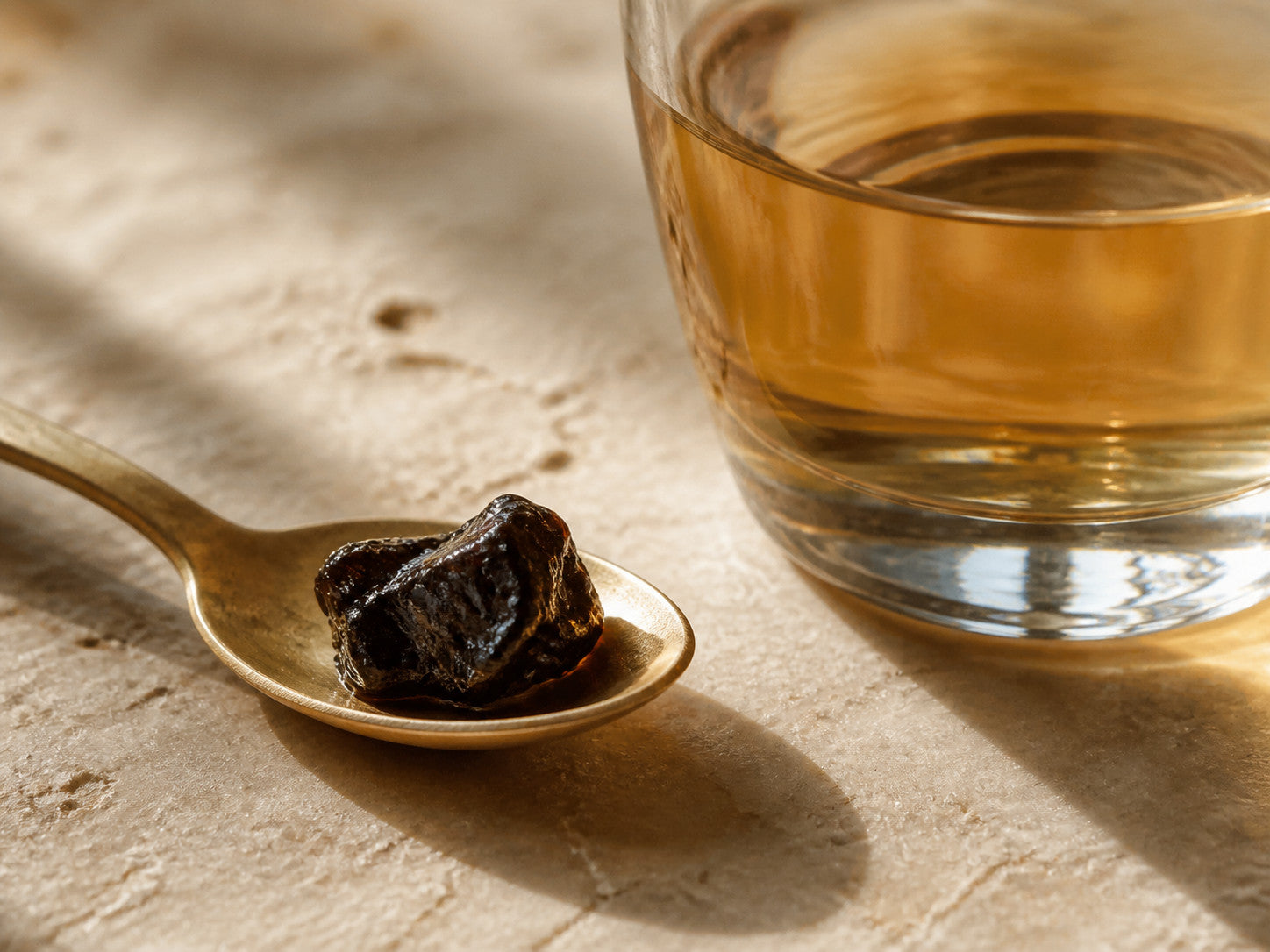 Essencraft Shilajit Resin being prepared for use