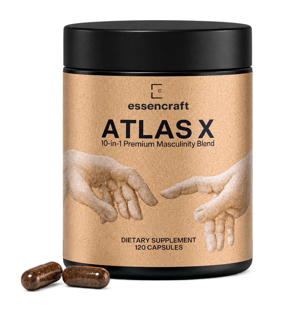 Atlas X bottle with two capsules